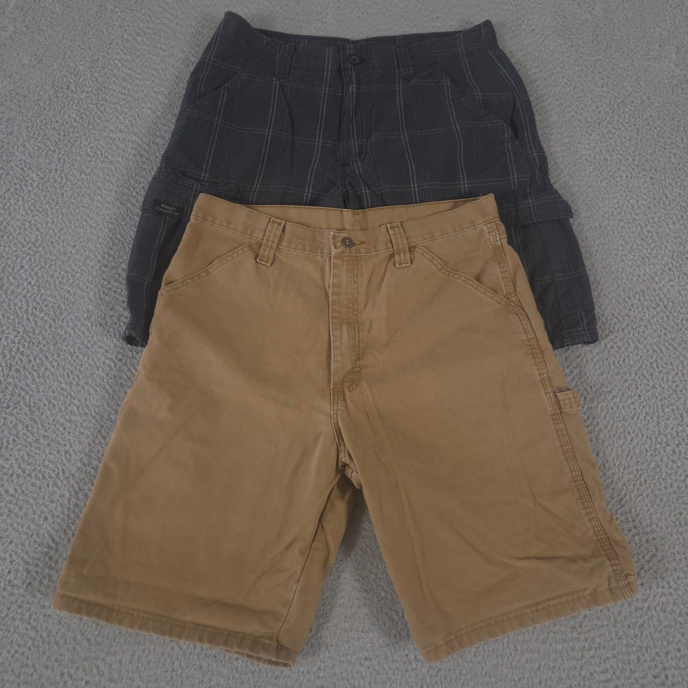 LOT OF 2 Wrangler Shorts Mens 32 Five Star Premium Denim Cargo Utility Cotton